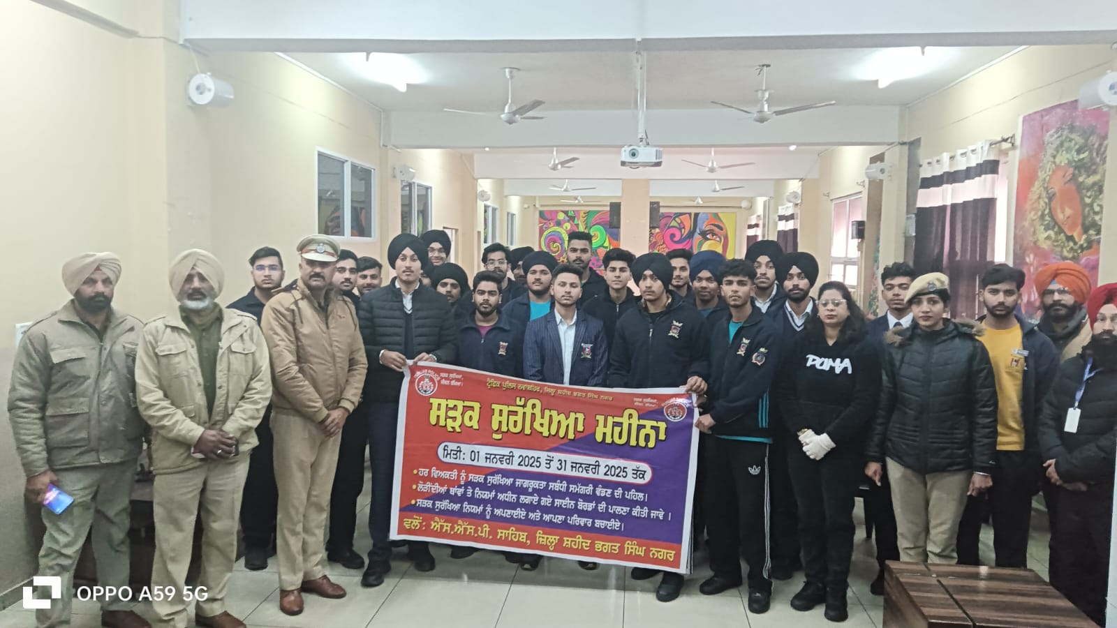 Students of Cambridge International School were made aware of traffic rules.